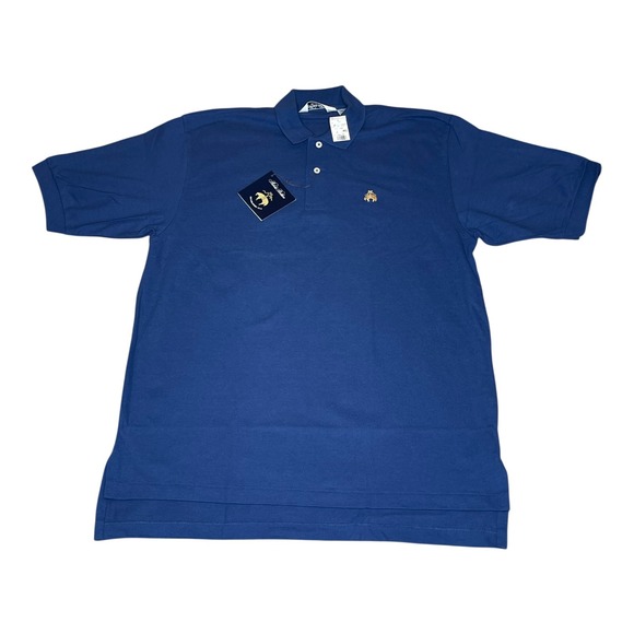 NEW Vintage USA Brooks Brothers Golden Fleece Mens (L) Indigo Blue Polo Shirt